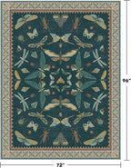 Vintage Teal Area Rugs for Living Room 6x8 - Image 2
