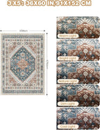 3x5 Washable Area Rug for Entryway Non Slip Kitchen Rugs, Floral Soft Living - Image 2