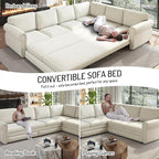 118" L-Shaped Sleeper Couch Bed - Image 3
