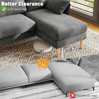 WorthFurni Sectional Couches for Living Room, U Shaped Modular Sectional Sofa - Image 5