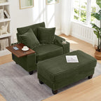 KEIKI Corduroy Storage Armrest Sofa, Single Versatile Seat by KEIKI