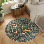 DUKINO 4ft Round Rug, Washable Animal Small Round Area Rug Non Slip, - Image 6