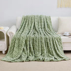 Aganear Fleece Throw Blanket for Couch Sofa 50"x60" Sage Green | Lightweight - Image 5