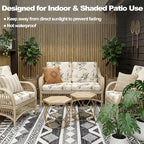 CALBODE 8 Pcs Stretch Indoor/Outdoor Seat Cushion Covers, - Image 5