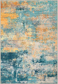 Area Rug Living Room: 8x8 Modern Washable Soft Carpet Rosy Haze | by FXRHLP