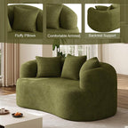 68.5" Loveseat Sofa for Living Room, Modern Luxury Plush Chenille Extra Deep - Image 8