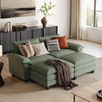 LINSY HOME 90" Modular Cloud Love Seat Sofa, Corduroy Soft Sectional Couch by LINSYHOME
