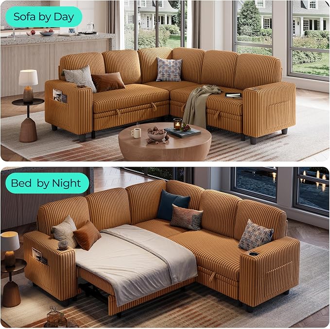 LINSY HOME Sectional Sleeper Sofa - Image 3