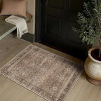 Schweek 2x3 Entryway Rugs Indoor Washable Vintage Area Rug Non Slip Brown | Low by Schweek