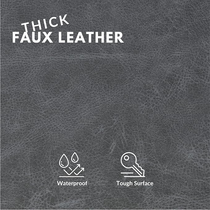 Faux Leather Fabric, Thick Durable Synthetic Repholstery Leather Vinyl - Image 2
