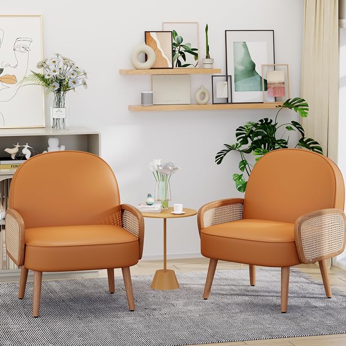 Aklaus Mid Century Modern Accent Chair Armchair - Image 9