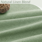 100% Blackout Linen Curtains 84 Inch Length 2 Panels Set - Image 3