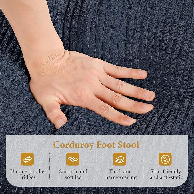 Vesgantti Large Ottoman for Modular Sofa, 29.5" Corduroy Ottoman - Image 3