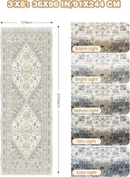 3x8 Runner Rug Non Slip Washable Rugs - Image 2