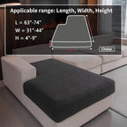 OHSIO Couch Cushion Covers for Sectional Sofa, Stretch Soft Sofa Slipcovers - Image 2