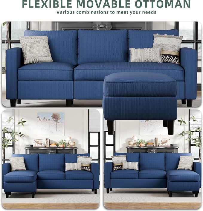 SUNLEI 73.6" Modular Sectional Sofa, Comfy Cloud Couch - Image 4