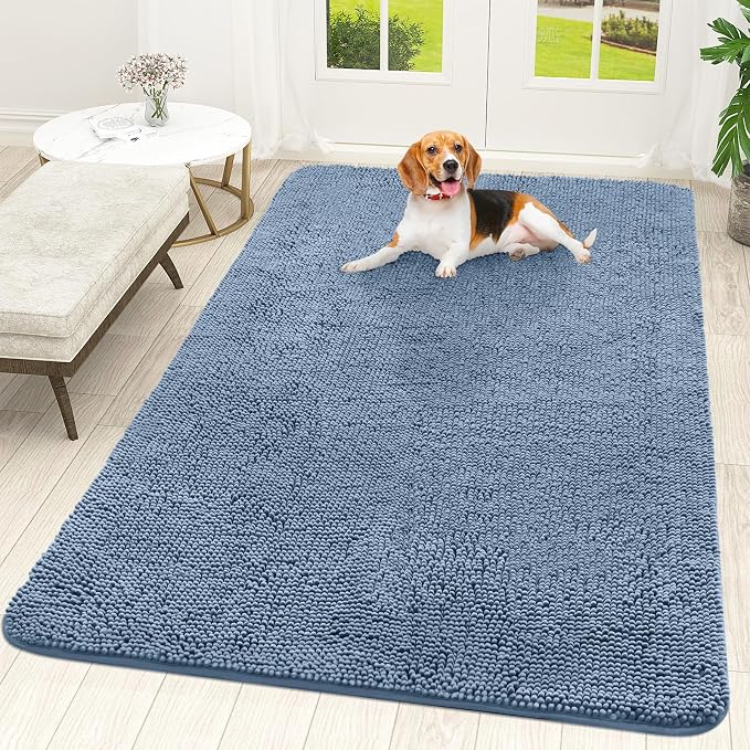 OLANLY Dog Door Mat for Muddy Paws 70x46, Super Absorbent Chenille Mud Mat | by OLANLY