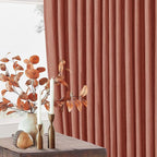 Firebrick Pleated Linen Curtains 96 Inches Long - Image 9