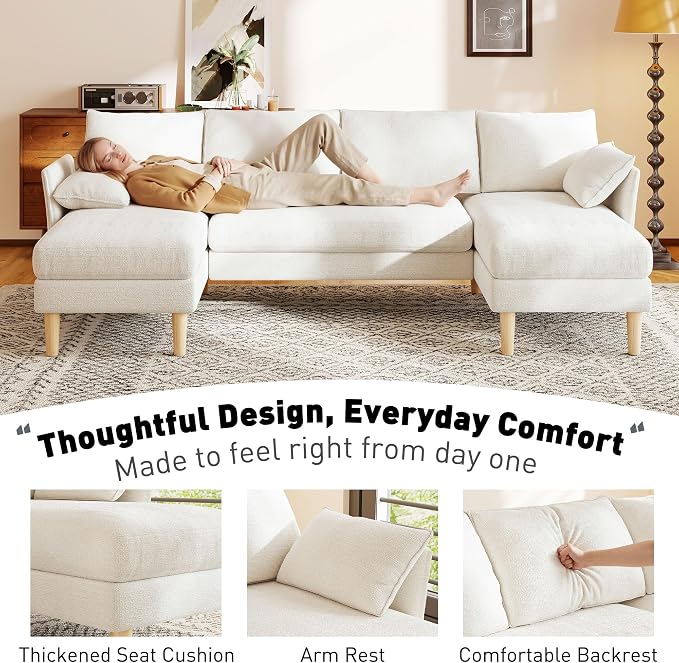 WorthFurni U Shaped Sectional Couches - Image 4
