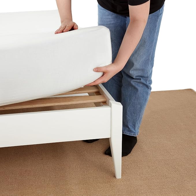 Bme Dinkee Signature Ivory White King Bed Frame Without Headboard - Image 7