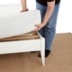 Bme Dinkee Signature Ivory White King Bed Frame Without Headboard - Image 7