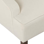 Homepop Upholstered Classic Swoop Arm Accent Chair Home Décor, Warm Ivory - Image 8