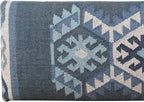 LR Home Blue/Ivory Handmade Upholstered Bench - Image 9