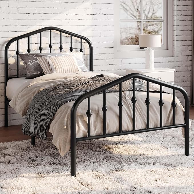 SHA CERLIN Twin Size Metal Platform Bed Frame - Image 3