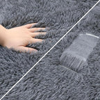 2x8 Bedside Area Rugs for Bedroom Soft Fluffy Shag Grey Rug for Hallway - Image 6