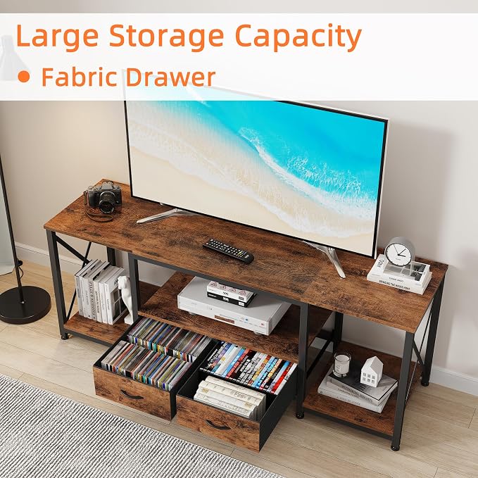 GYIIYUO TV Stand with Fabric Drawer - Image 8