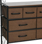 Household Essentials Walnut Iron 8-Drawer Sideboard - Image 6