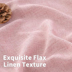 YoungsTex Light Pink Linen Curtains 63 Inch Length - Image 5