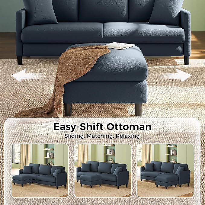 Welzona 83" Couches for Living Room, Teddy Sofa Couch - Image 2