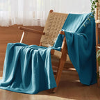 Bedsure 100% Cotton Muslin Throw Blanket Large 50x70 Inches - Image 5