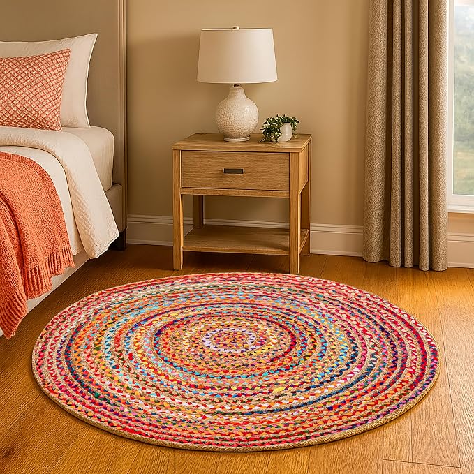 Hausattire Boho Braided Round Rug - Image 4