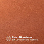MIULEE Decorative Linen Pillow Covers 18x18 Inch Rust | Boho Farmhouse​ ​Fall - Image 8