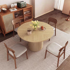 weselon Round Dining Table for 4, Modern Farmhouse Kitchen Table, 47 Inch Small - Image 4
