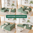 Weture 107" Modular Sectional Cloud Couch, Boneless couches Sponge sectionals - Image 4