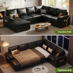 108 Inch Faux Leather Modular Sectional Sofa - Image 3