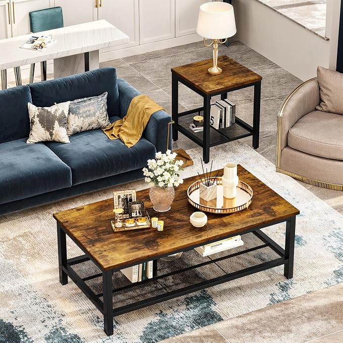 AWQM Coffee Table Industrial Coffee Table - Image 5