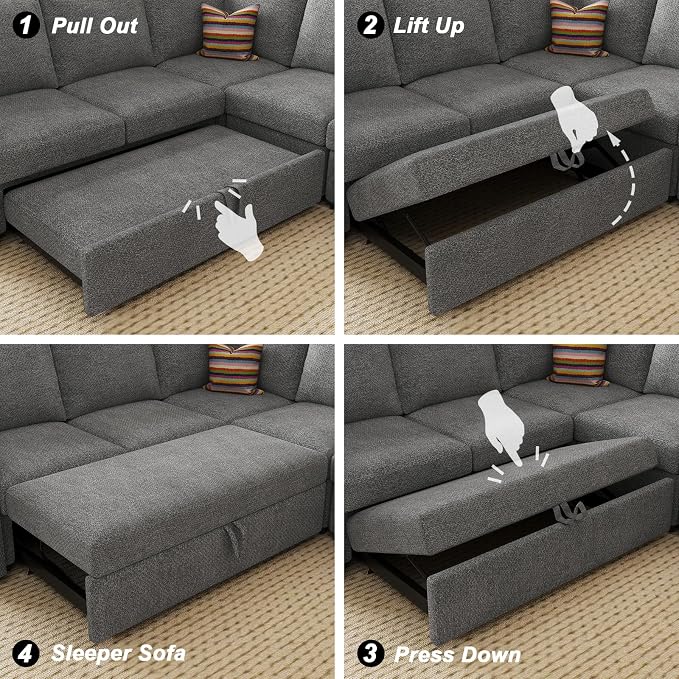 Belffin Modular Sectional Sleeper Sofa - Image 7