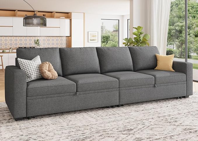 HONBAY Modular Sectional Sleeper Sofa Bed, - Image 4