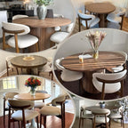 COLAMY Wooden Dining Chairs Set of 2, Modern Fabric Upholstered Kitchen Side - Image 3