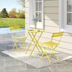 3-Piece Folding Bistro Set, Outdoor Patio Furniture Set - Image 9