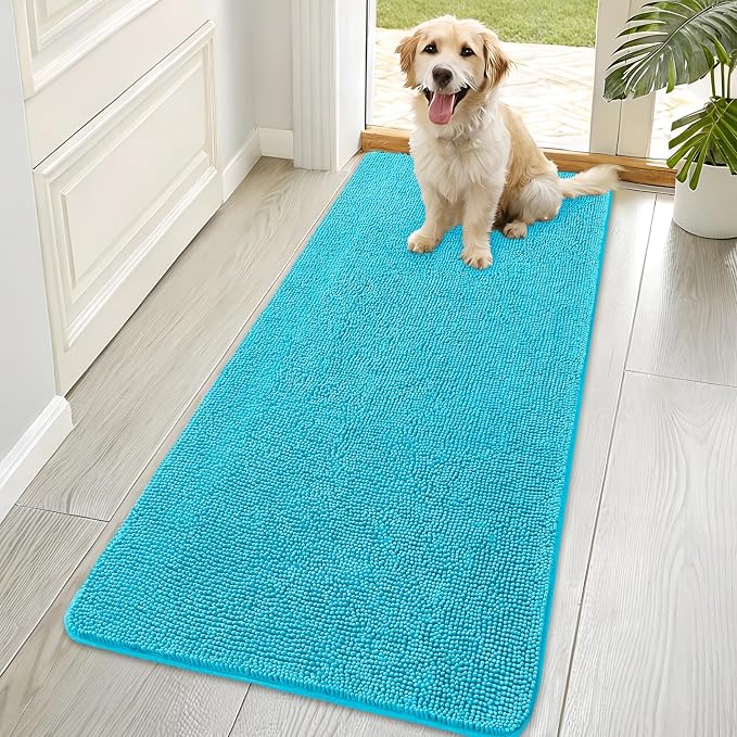 OLANLY Dog Door Mat for Muddy Paws 70x35, Super Absorbent Chenille Mud Mat | by OLANLY