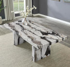 Roundhill Furniture Cavira Modern Faux Marble Dining Table - Image 3