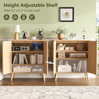 15.7"D Rattan Buffet Sideboard Cabinet - Image 4