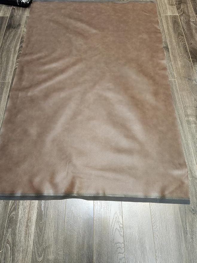 NAT Leathers | Cacao Brown Pebblegrain Soft Faux Vegan Leather PU | 4 Yards Cut - Image 5