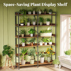 Huuger 6 Tier Bookshelf, Corner Bookshelf - Image 8