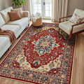RELEANY Washable Area Rug, Water Repellent, Pet Friendly, Vintage Floral Boho by RELEANY